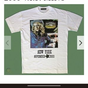 EXTREMELY RARE! MADONNA DOLCE & GABBANA PROMO TOUR T SHIRT NYC 2000 V.I.P. MINT